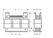 EREA 3 fasen transformator Upri 230V ∆ - 400V Y+N // Usec 230V ∆ - 400V Y+N  2500VA (2.5KVA) SPT2500/BTE